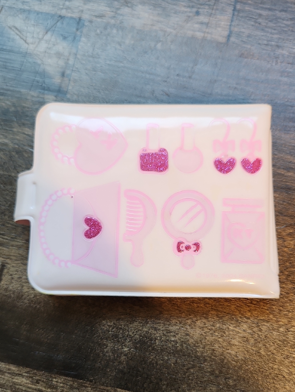 Hello Kitty Vintage 2004 Pink and White Glitter Card Holder Wallet - Picture 2 of 11